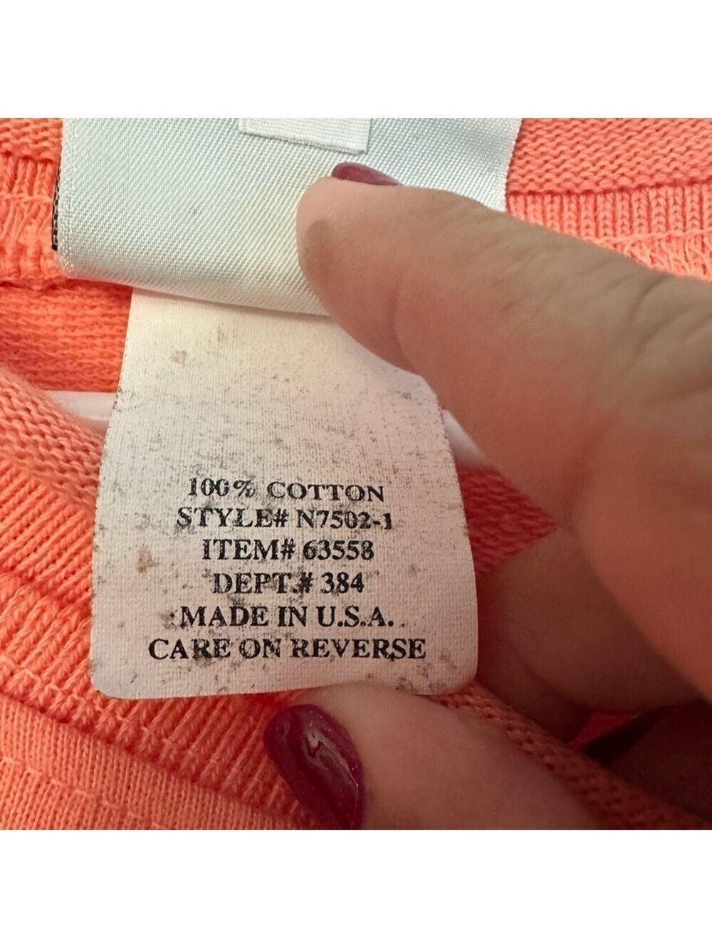 Hot Cotton By Marc Ware Orange Short Sleeve Long Rolled Neck Sweatshirt Dress M - Picture 6 of 7